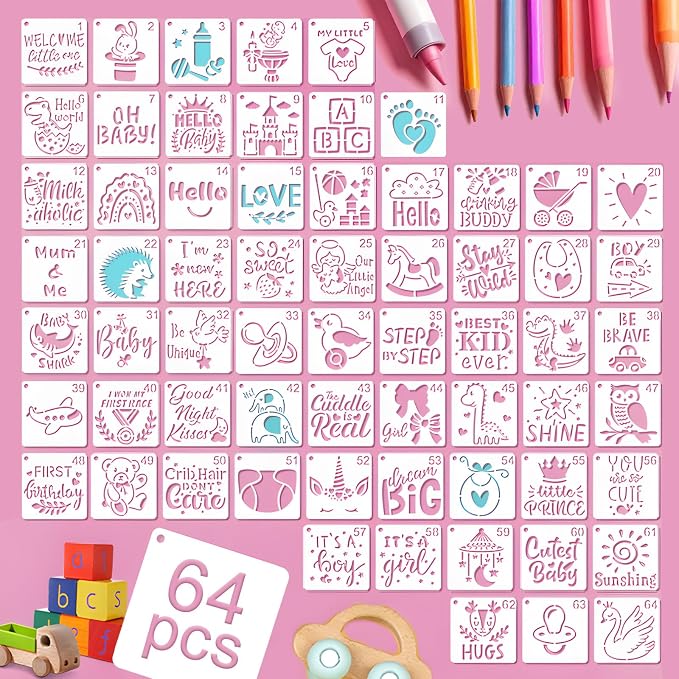 Baby Shower Stencils for Painting, by Felixcraft-DIYDreamscape