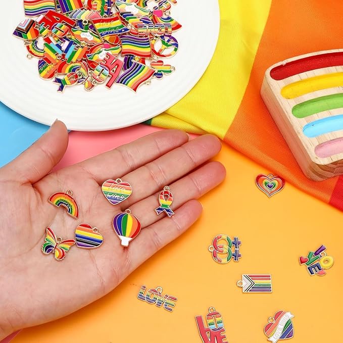 SANNIX 350Pcs Rainbow Charms for Jewelry Making - Image 4