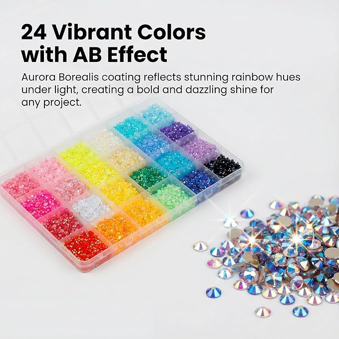 8000PCS 4MM 24 Colors Rhinestones - Image 3