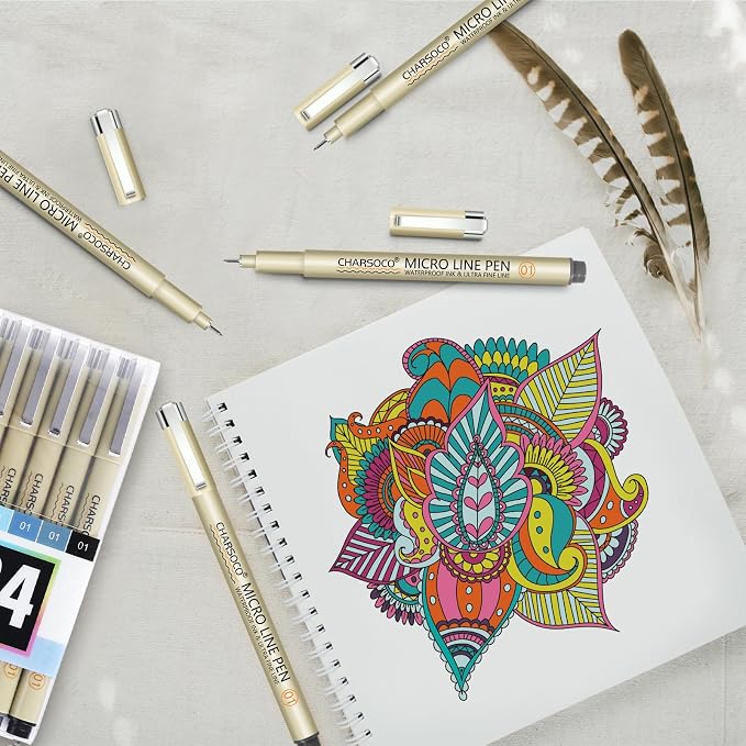 01 Micro Pen, Waterproof Archival Ink, 0.25mm Fineliner Ink Pens - Image 5