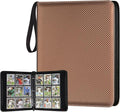 GERMUN 3 Ring 9 Pocket Zipper Card Binder, 720 Double Sided Standard PU Trading by GERMUN