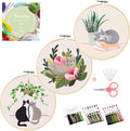 Santune 3 Pack Embroidery Kit for Beginners by Santune