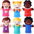 6 Pcs Role Play Hand Puppets Multicultural Entrepreneur Plush Toys Role-Play by ZJoey