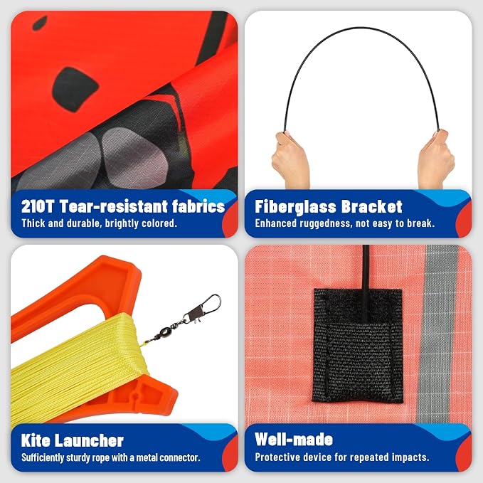 SGftre Complete Kite with Handle, Line & Accessories, Family Outdoor Activities - Image 2