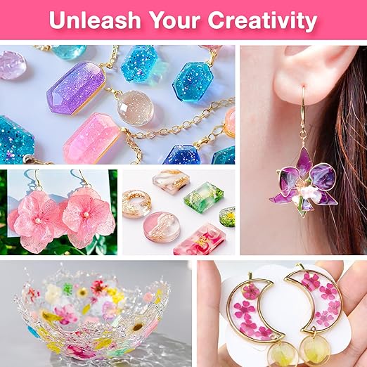YIEHO 300g UV Resin Kit with Light and Molds, Upgraded Crystal Clear Hard UV - Image 6