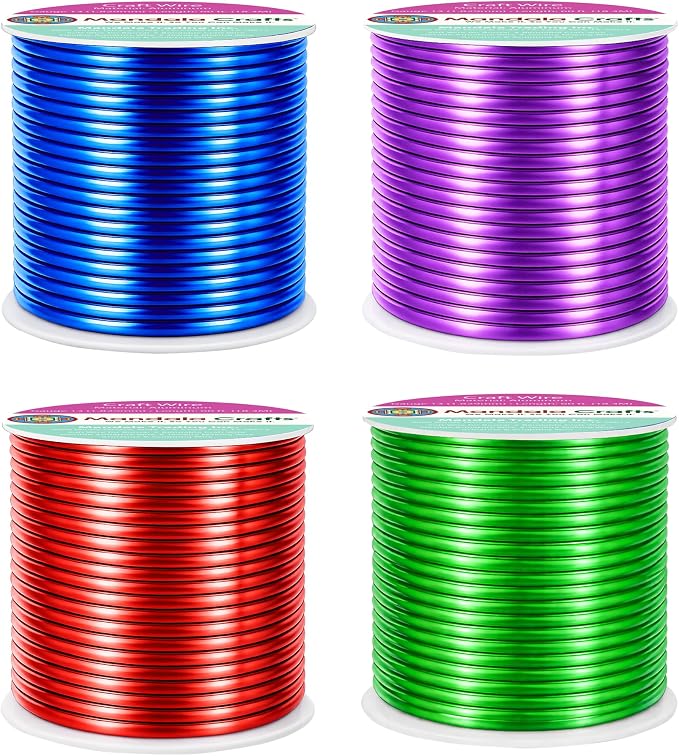 Mandala Crafts 13 Gauge Rainbow Anodized Aluminum Craft Wire, 240 FT | Colored - Image 2