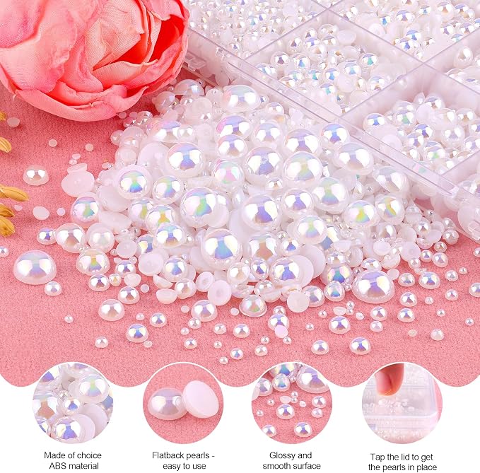 13000Pcs Flatback Pearls for Crafting, Bedazzling Bead for DIY Crafts Clothing - Image 7