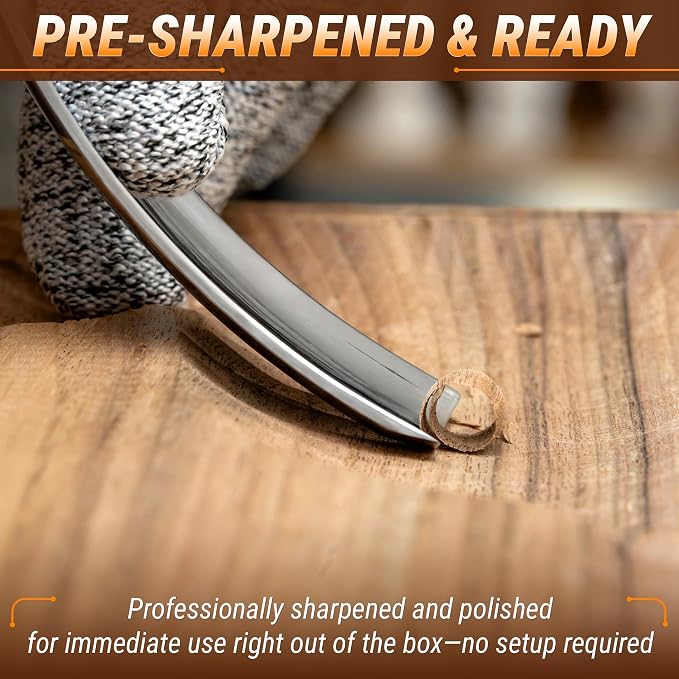 BeaverCraft Wood Carving Gouge 7L/22 Spoon Carving Tools, Chisels - Image 7