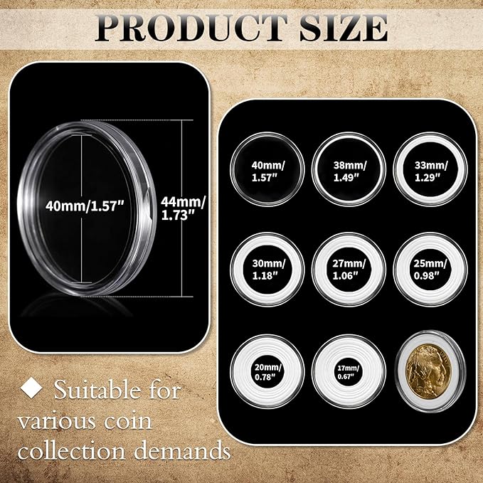 63PCS Silver Dollar Coin Holder, Coin Holders - Image 2