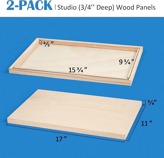 Falling in Art 2 Pack 11x17 Unfinished Birch Wood Panels Kit - Image 5