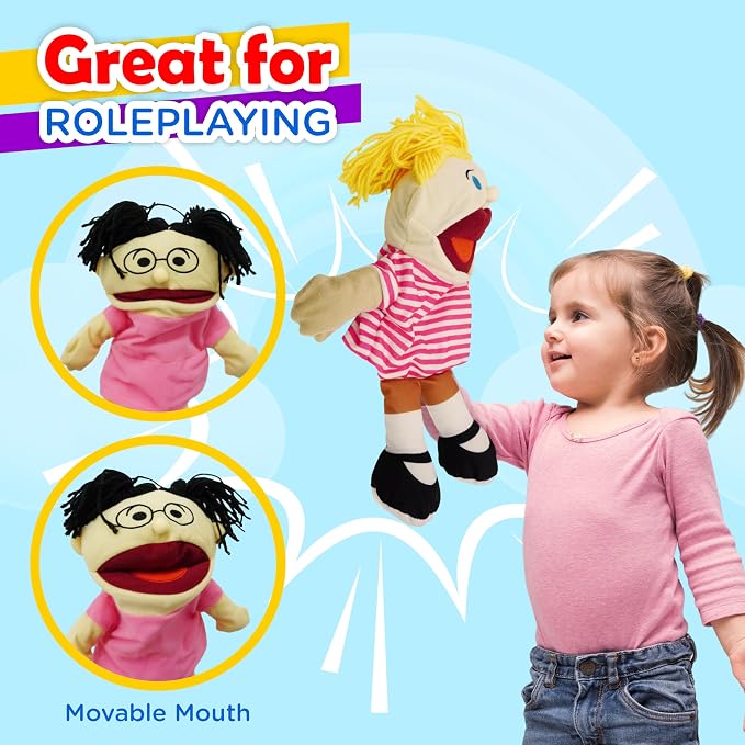 4E's Novelty Multicultural Hand Puppets - Image 4