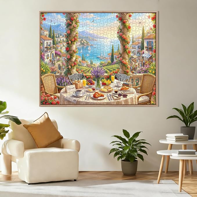 Mediterranean Morning Puzzles for Adults 1000 Pieces, Challenging Jigsaw - Image 2