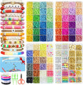 Redtwo 18000 Pcs Clay Beads Bracelet Making Kit, 4 Boxes 64 Colors Flat Polymer by Redtwo