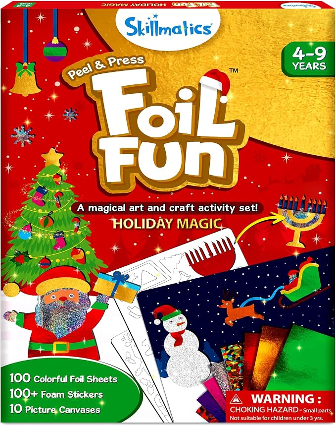 Skillmatics Foil Fun – Christmas Magic, Mess-Free Holiday Art & Craft Kit | DIY by Skillmatics