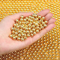 DUQGUHO 6mm Gold Beads for Jewelry Making Plastic Pearl Beads by DUQGUHO