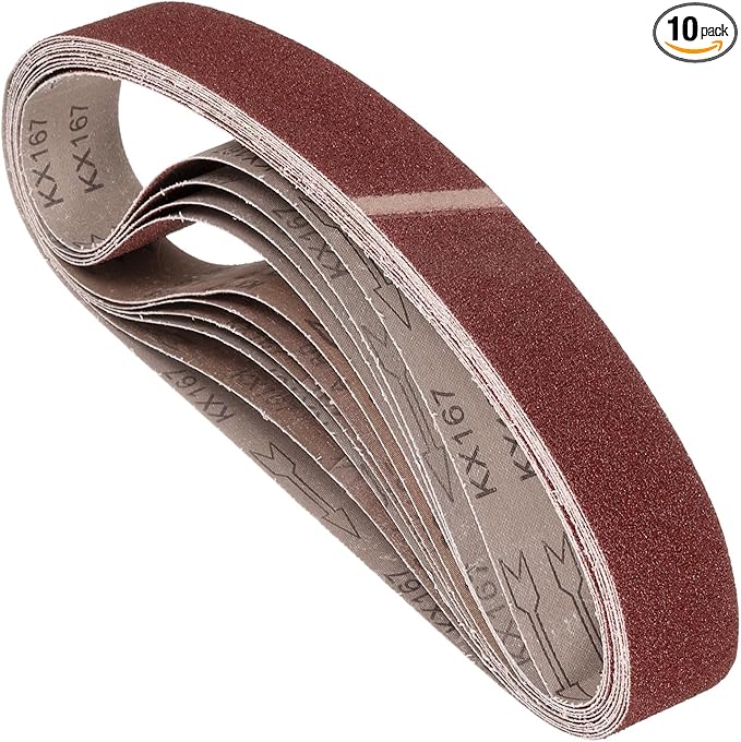 10 Pcs Sanding Belts 1 x 42 Inch 40 Grit Aluminum Oxide Abrasive Sandpaper for Belt Sander Metal Grinding Wood Working Weld Rust Removal