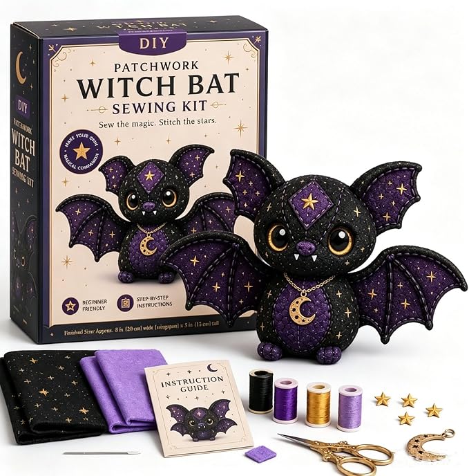 Mystic Patchwork Animal Sewing Kit – DIY Plush Craft Kit by Unknown