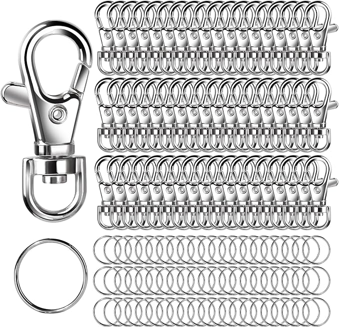 LEOBRO 160PCS Lobster Claw Clasps and Key Rings, Keychain Making Kit, Key Chain by LEOBRO