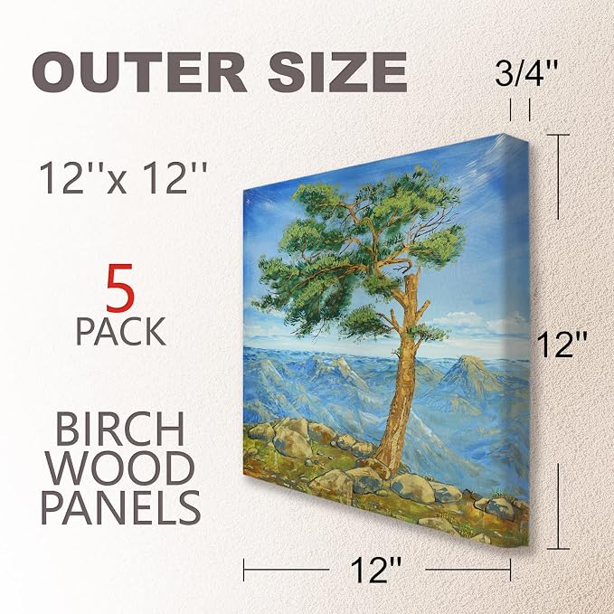 Cupohus Unfinished Birch Wood Boards Canvas - Image 6