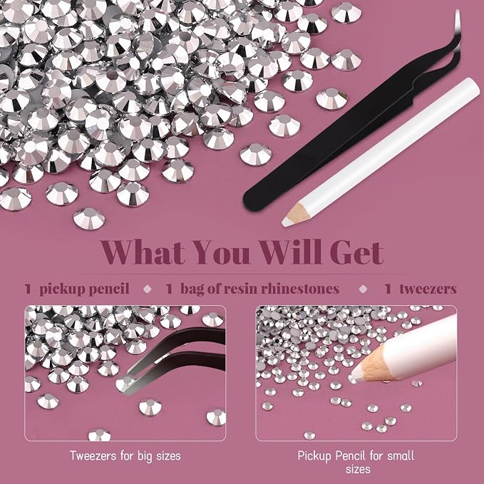 1500PCS 6mm Resin Rhinestones Bulk - Image 6