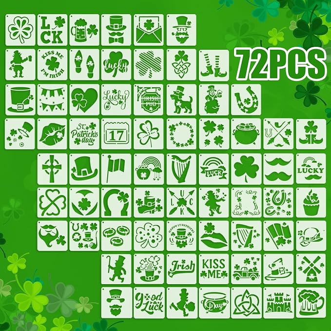 72 Pcs St Patricks Day Stencils by atydkug
