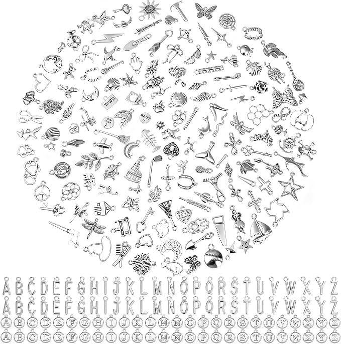 Modacraft 254 Pcs Silver Charms by Modacraft