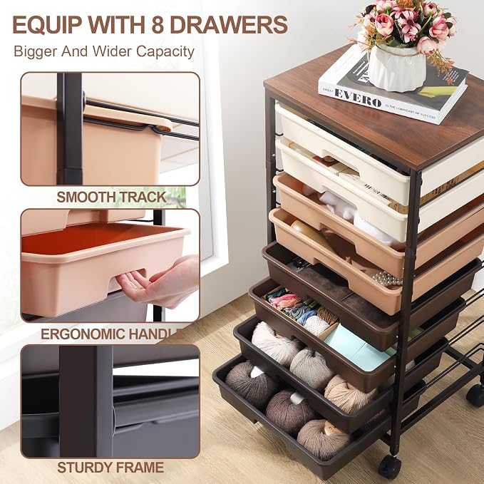 SYKIARIOL Rolling Storage Cart - Image 3