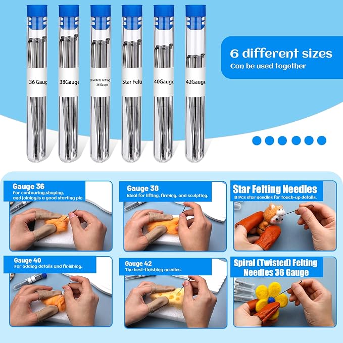 Fadoub 114 PCS Needle Felting Needles Kits, Wool Felting Needles Supplies - Image 3