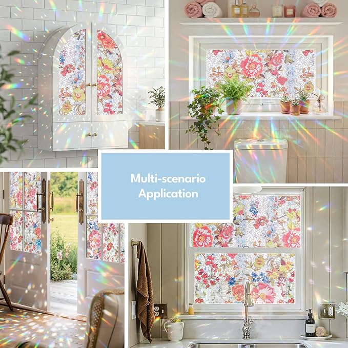 ADD.HERES Window Privacy Film, Stained Glass Decorative Static Cling, Removable - Image 7