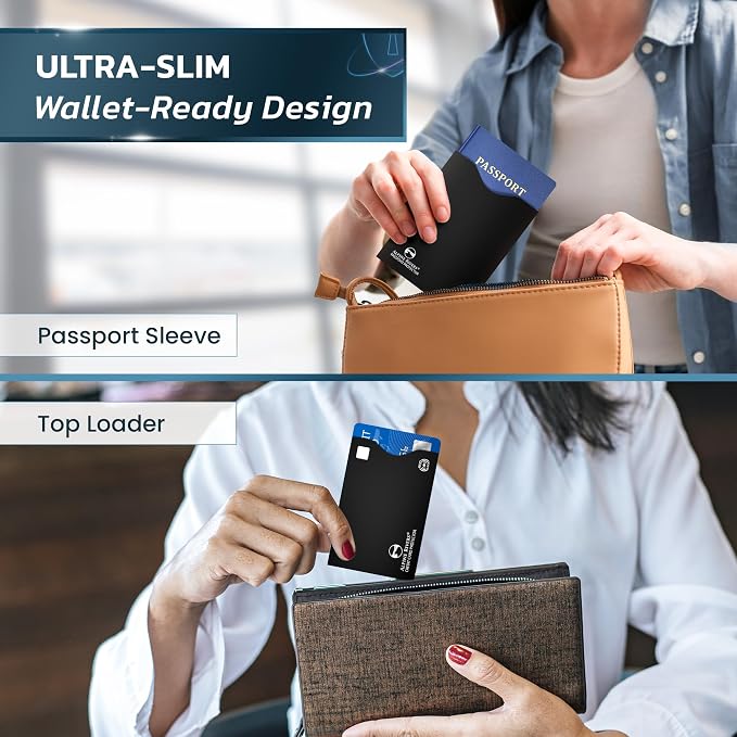 Alpine Rivers RFID Blocking Sleeves, Credit Card Protector, Passport Sleeve | - Image 5