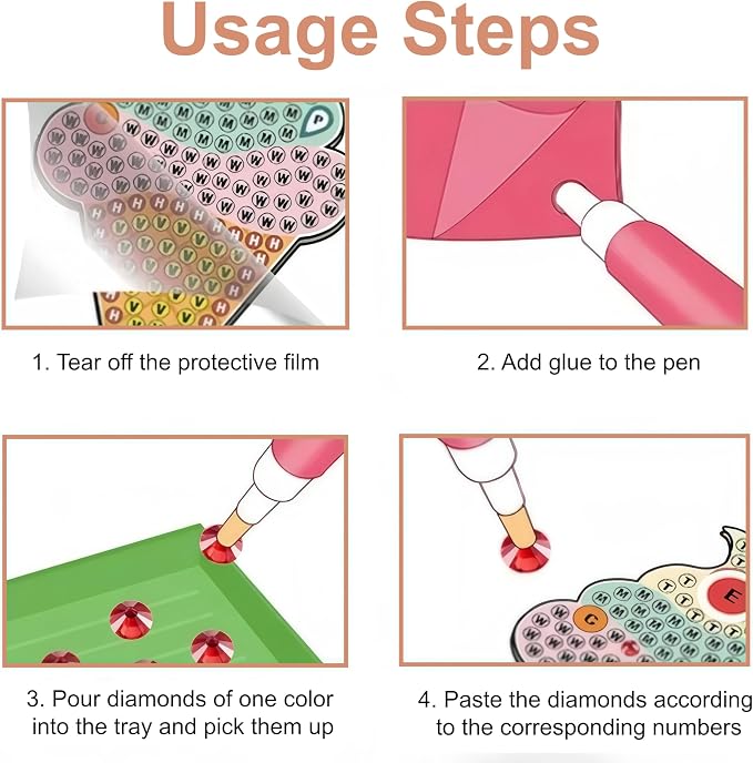 8 Pcs Singer Diamond Painting Coasters Kits - Image 7