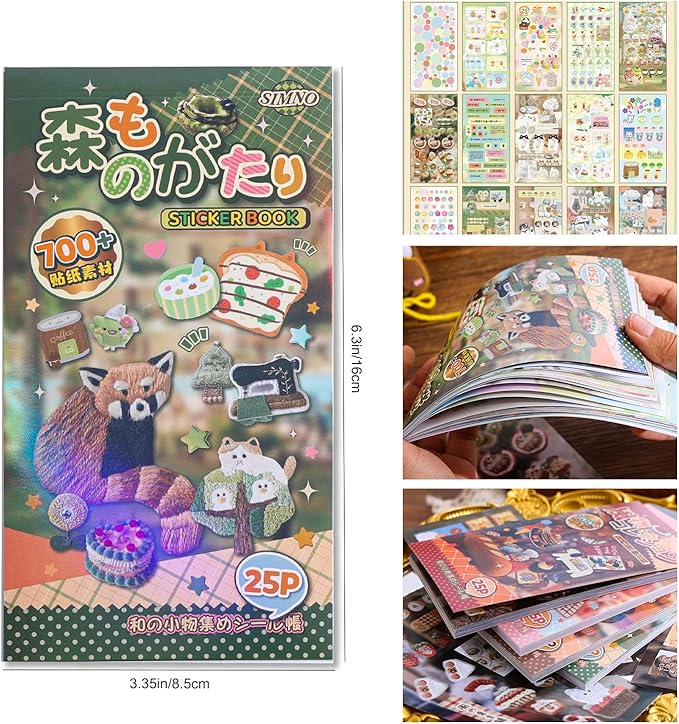 Girl's Japanese Retro Sticker Book, 700+ Kawaii Old Showa Style Embroidered - Image 2