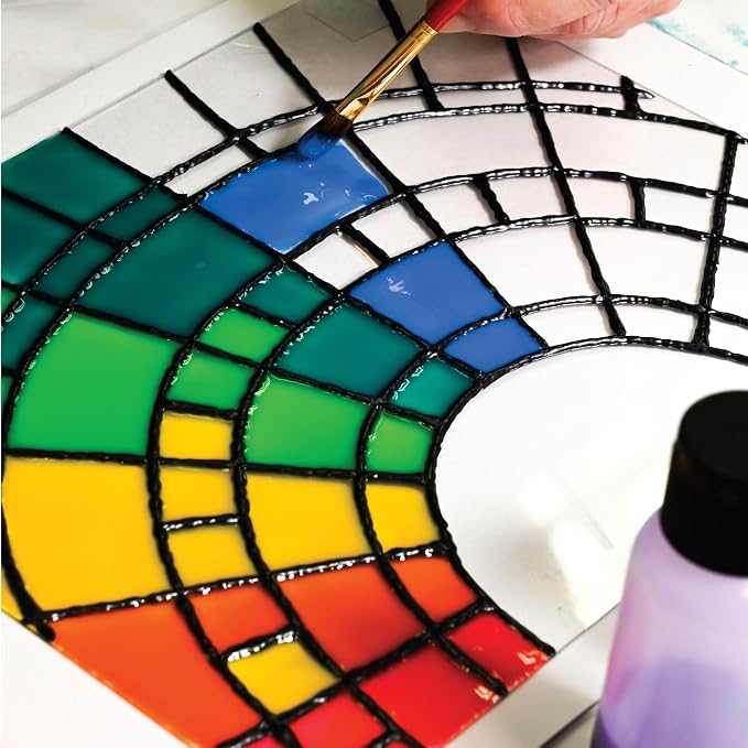 DecoArt Stained Glass Acrylic Paint Set – Warm Colors, Windows & Creative DIY - Image 5