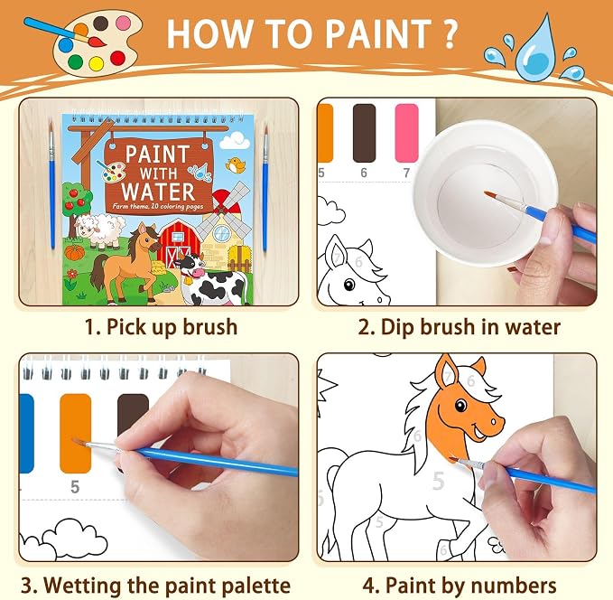 SOCOLER Paint with Water Coloring Books - Image 3