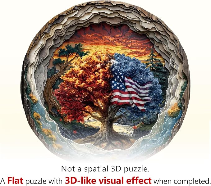 Tree of Life Puzzles Cave Seasons Sunset Nature Landscape Puzzle Adults Gifts - Image 9