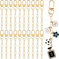 Hzopcw 20pcs Gold Keychain Making Kit, Key Ring Swivel Snap Hook Chains by Unknown