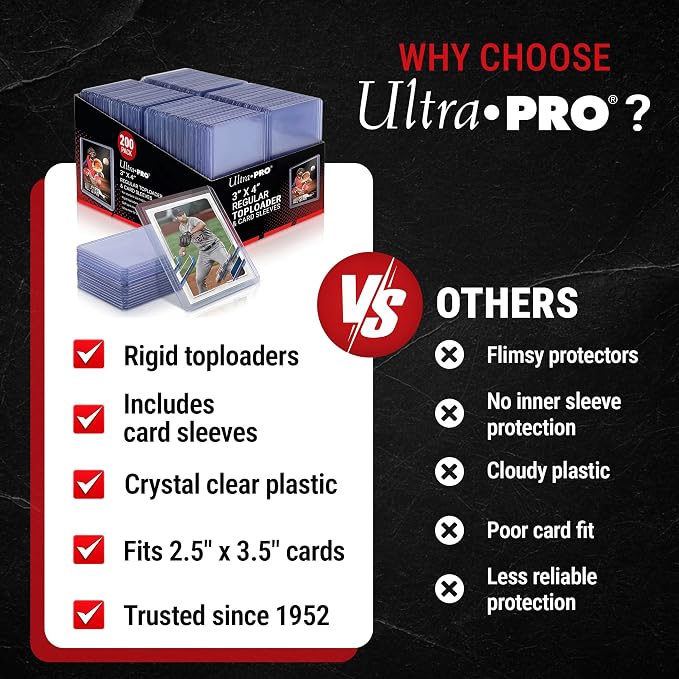Ultra Pro Toploaders and Card Sleeves Bundle – 3" x 4" Clear Regular Toploaders - Image 6