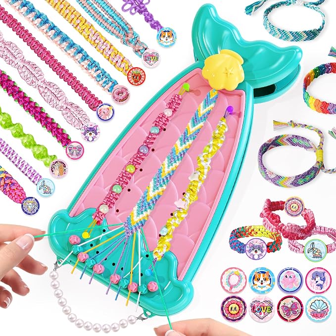 Euclidean Cube 2-in-1 Friendship Bracelet Making Kit, Arts and Crafts by EuclideanCube