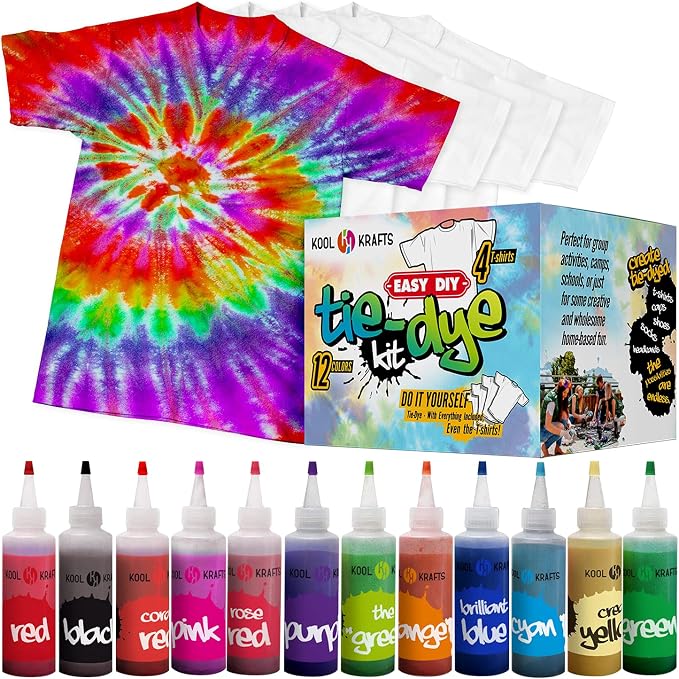 KOOL KRAFTS Tie Dye Kit, All-Inclusive by KoolKrafts