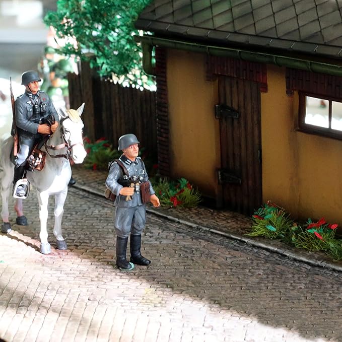 Woohome 48 PCS Static Grass Tuft 2 Color Model Grass Tufts Railway Artificial - Image 2