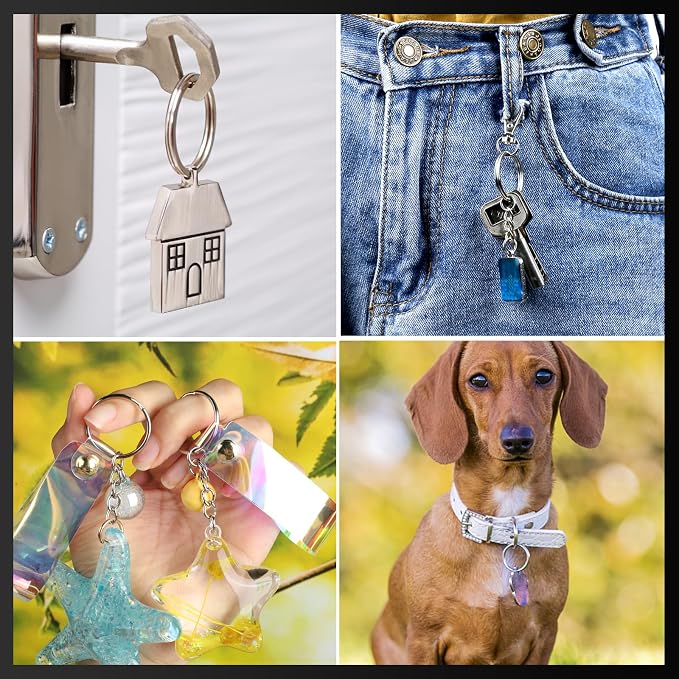 Teenitor 120Pcs Key Chain Rings Keychain Rings 1inch, Keychain Making Supplies - Image 7