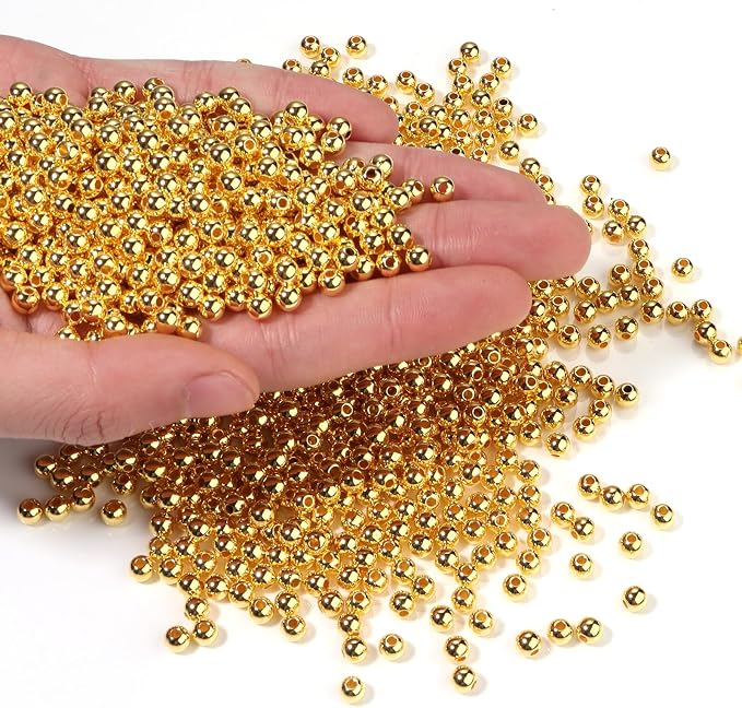 1500pcs Gold 5mm Pearl Beads by chuyau