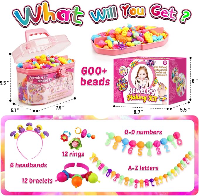 FUNZBO 650pcs Pop Beads - Image 2