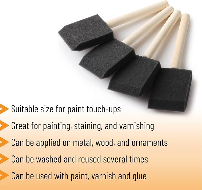 Bates- Foam Paint Brushes 2 Inch, 25 Pack - Image 4