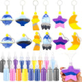 VioraWhite 12 Pack Sand Art Crafts Kit Sand Art Bottle Keychains Include 12 by VioraWhite