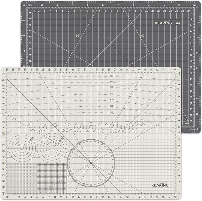 KEARING A4 Self Healing Cutting Mat 9x12 Inch, 3mm Thick Double-Sided by KEARING