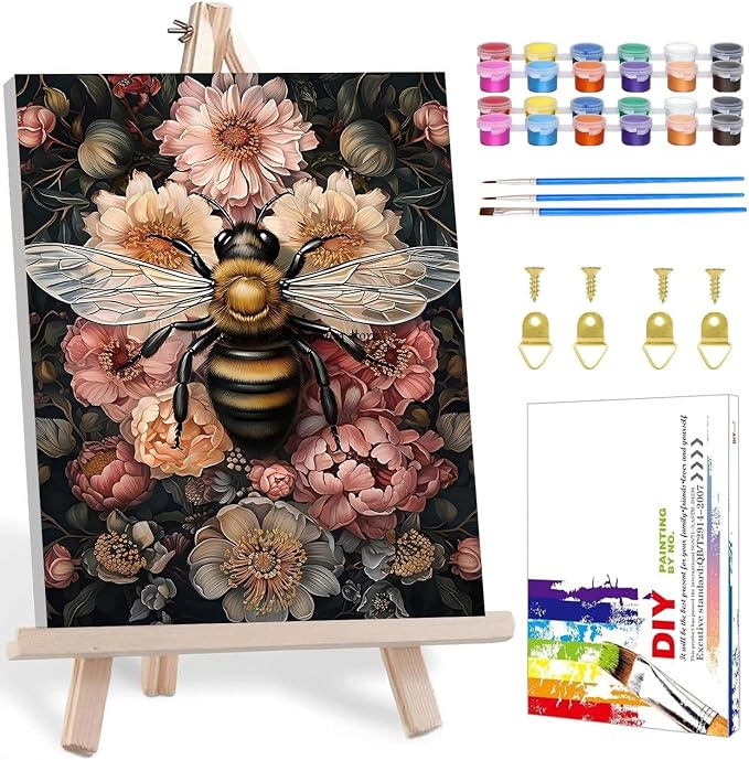 Framed Paint by Numbers Kit for Adults by MANDUN