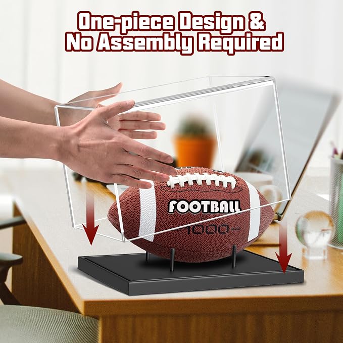 KKU Football Display Case, Acrylic Football Case - Image 6