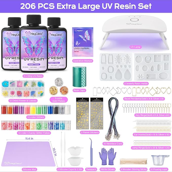 HeyClear UV Resin Molds Jewelry Making Kit - Image 2