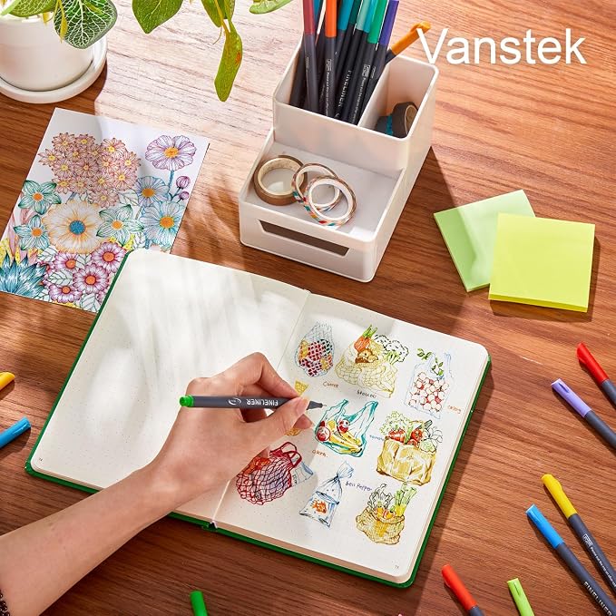 Vanstek 46 Pack Journal Planner Colored Pens, Fineliner Pens - Image 5